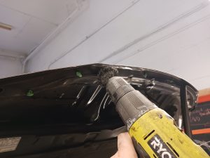 wire brush rust repair