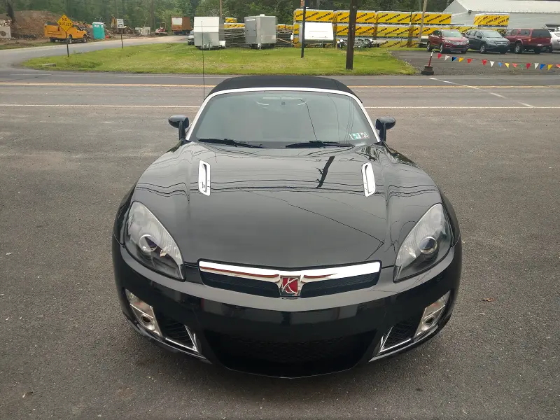 Black Pontiac Sky centered — finished ceramic coating cars